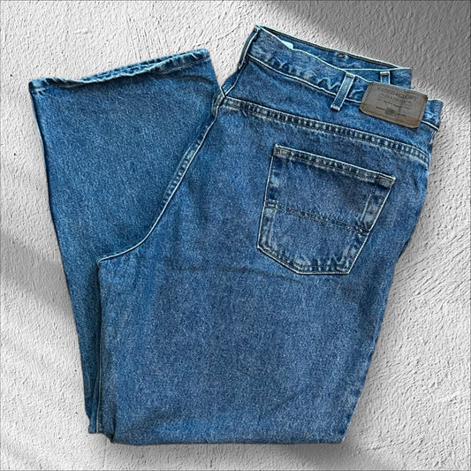 Vintage Faded Glory Relaxed Fit Denim Blue Jeans – Size 42x30 Made in the USA