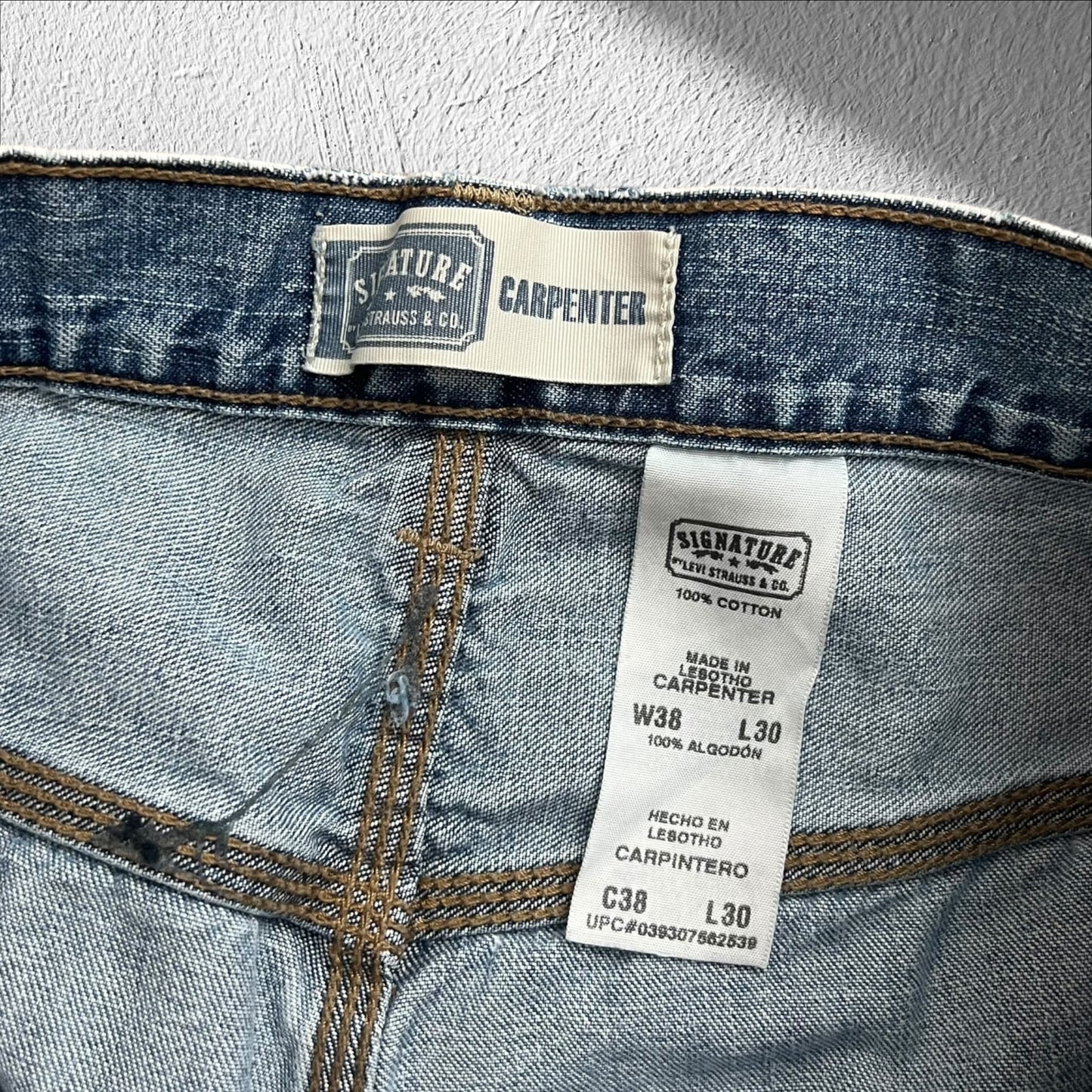 Vintage Levi’s Strauss Carpenter Blue Jeans Denim – Size 38x30