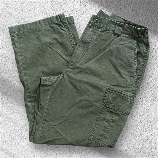 Vintage LL Bean Army Green Cargo Pants – Size 34x30