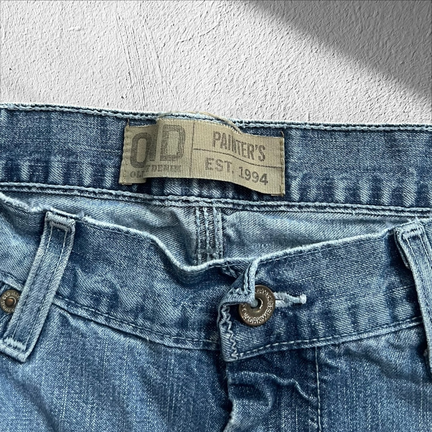 Vintage Old Navy Painter Pants Denim Blue Jeans – Size 32x34