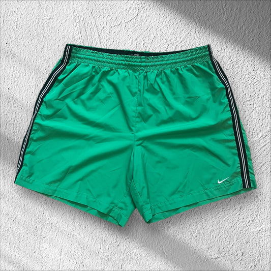 Vintage Y2K Nike Training Shorts Silver Tag Swoosh Logo – Size Large