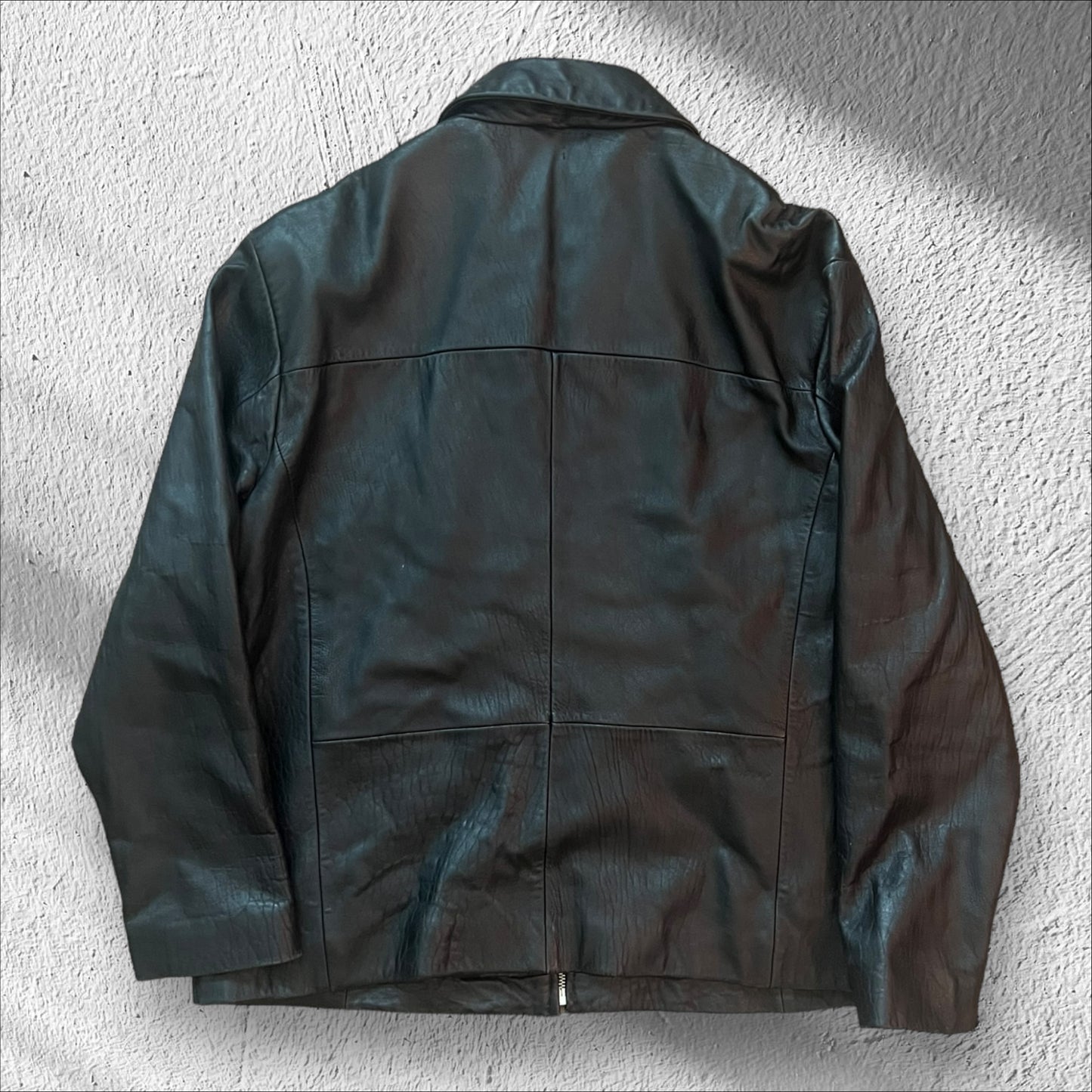 Vintage Mossimo Black Leather Moto Jacket Men’s XL