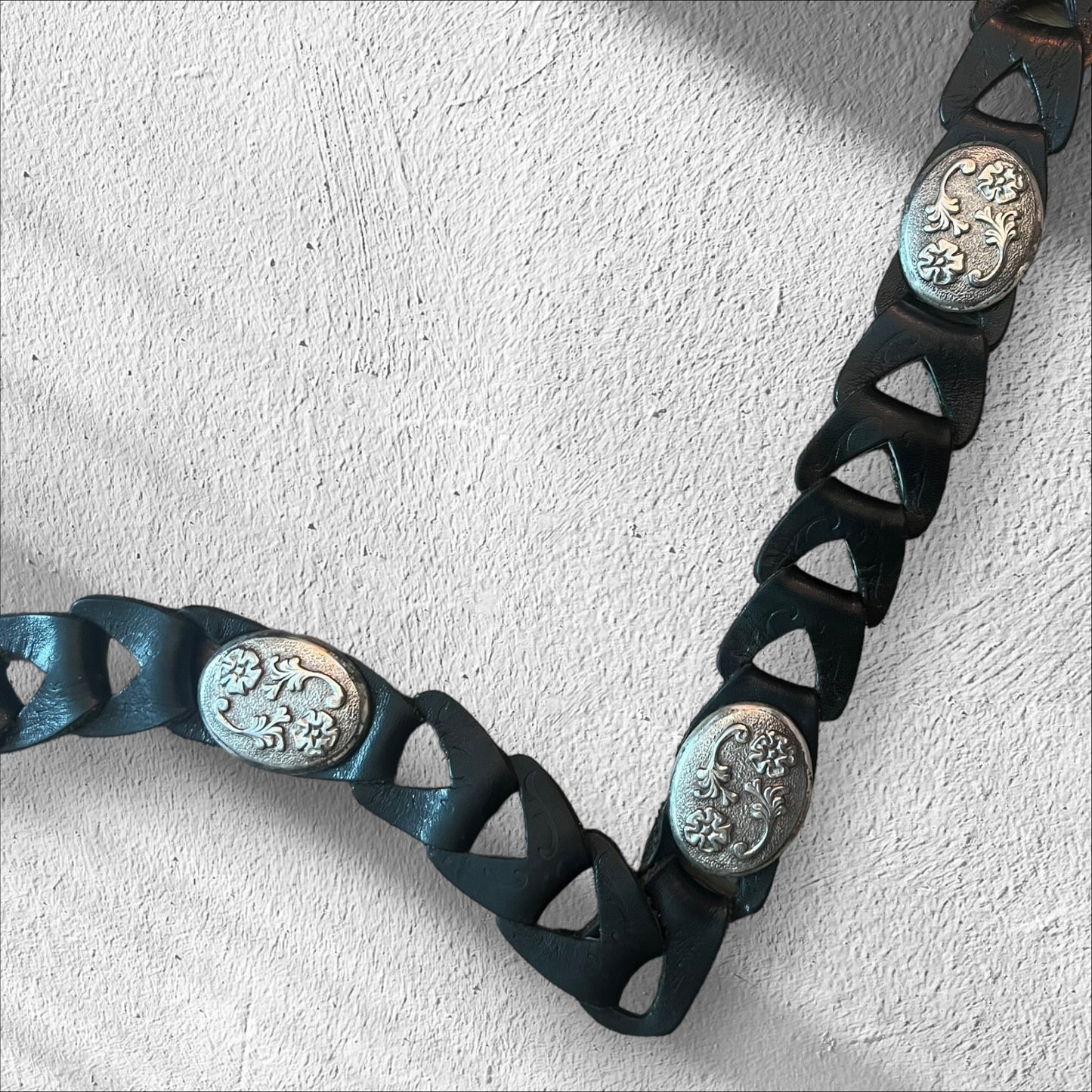 Vintage Resistol Ornate Metal Belt Floral Heart Design (Fits 27”–31” Waist)