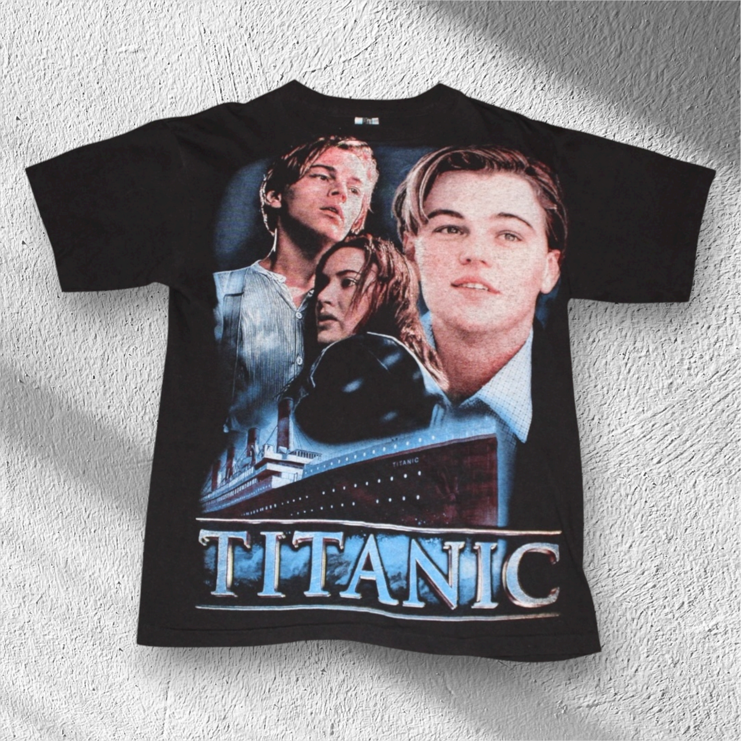 Titanic Jack & Rose All-Over Print Movie Graphic T-Shirt Large