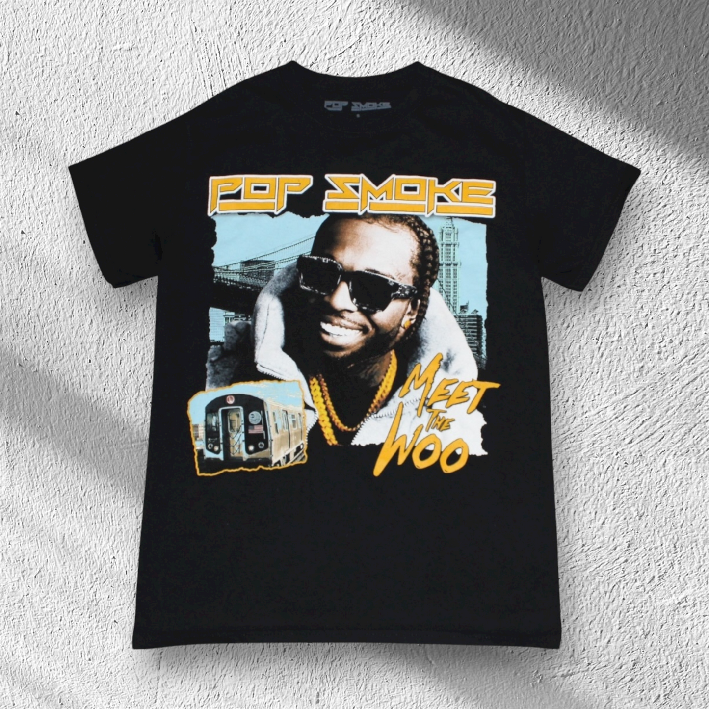 Pop Smoke “Meet The Woo” Rap Graphic T-Shirt Small Black Hip Hop Streetwear