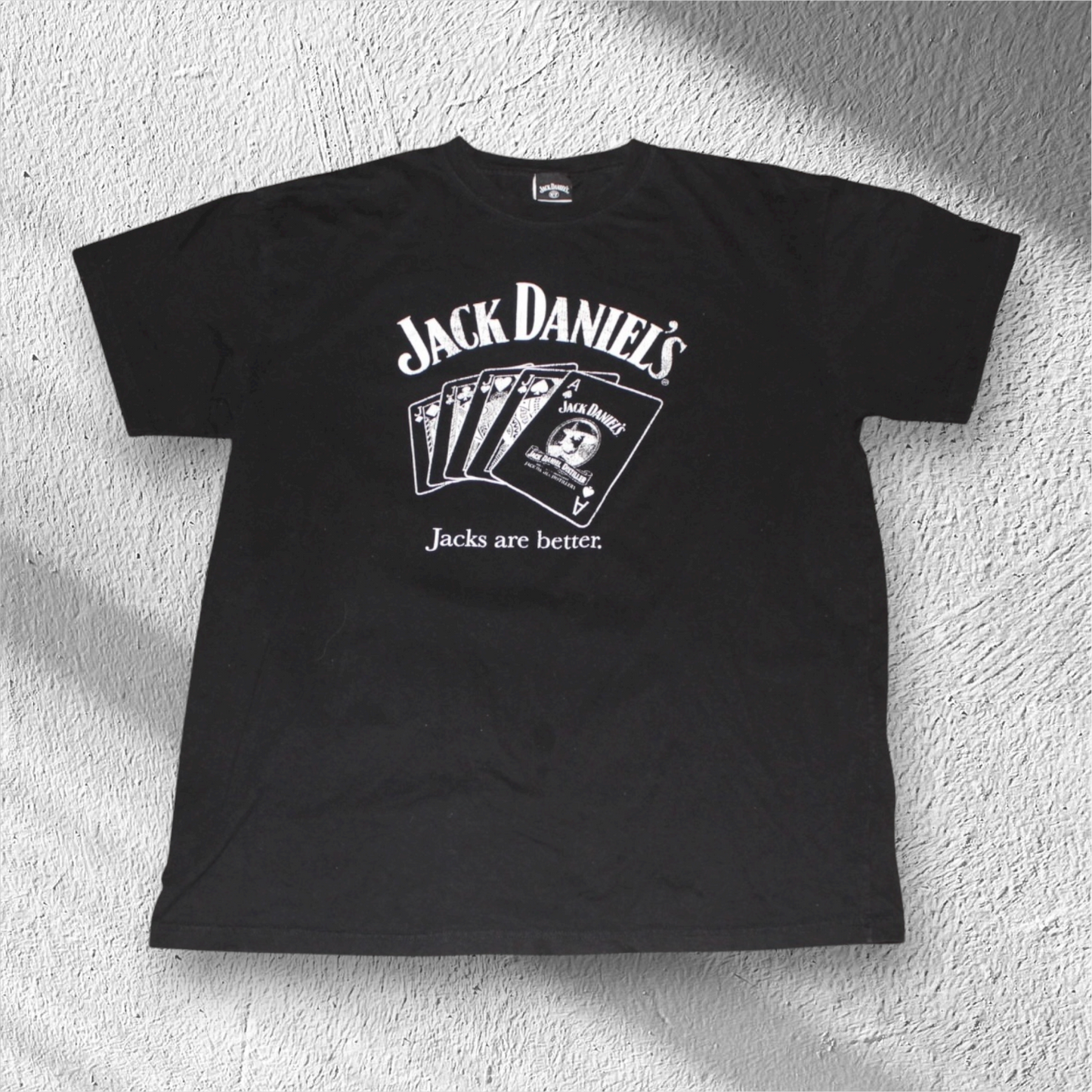 Vintage Y2K Jack Daniel’s “Jacks Are Better” Card Graphic T-Shirt 2XL