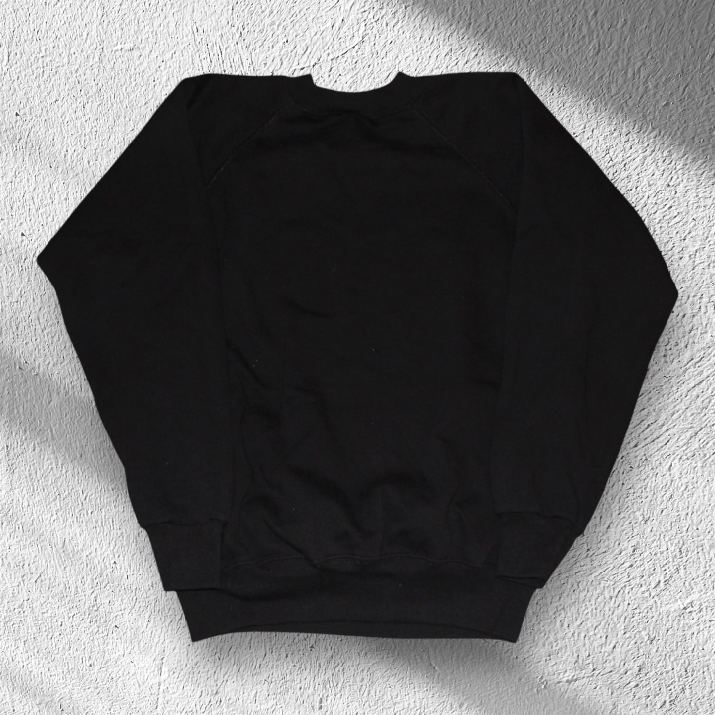 Vintage 90s Hanes Her Way Black Blank Crewneck – Large (Made in USA)