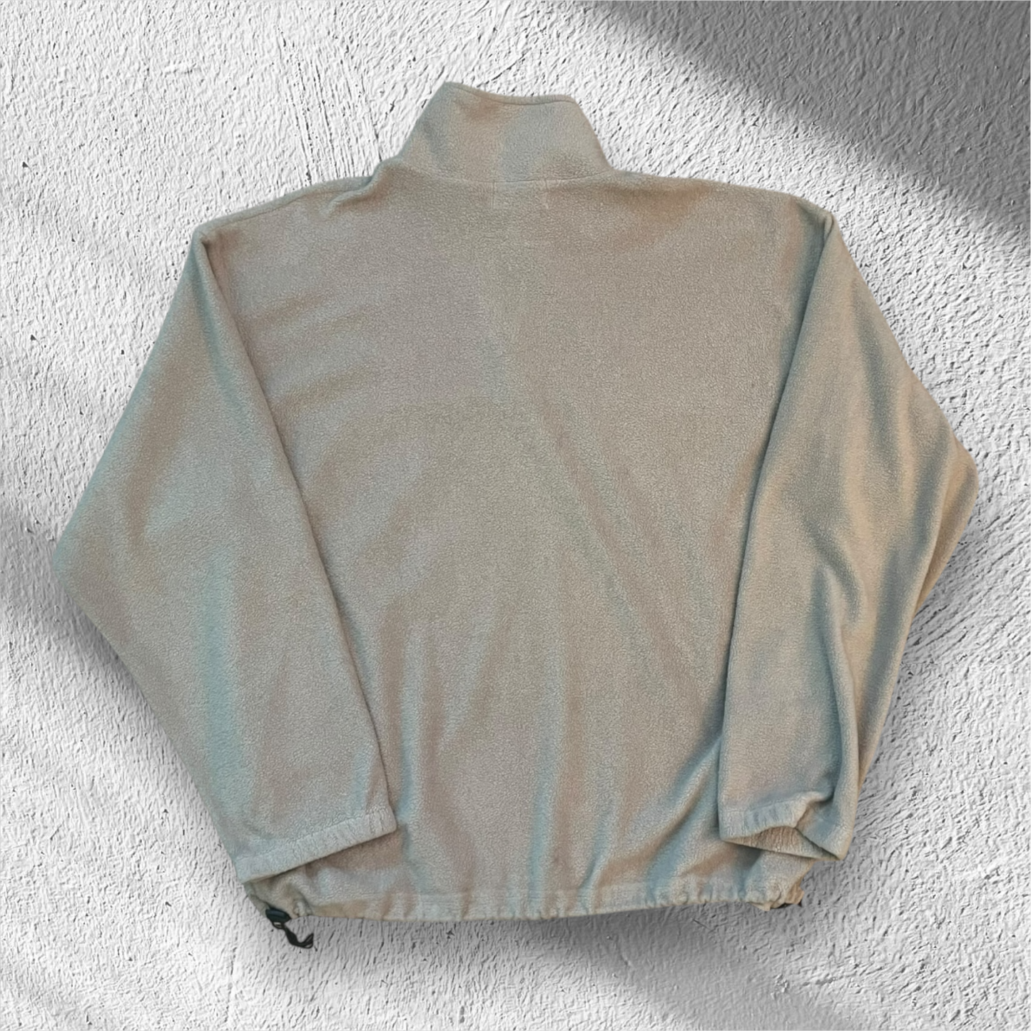 Vintage 90s Nike 1/4 Zip Thermal Sweatshirt Tan Streetwear XL
