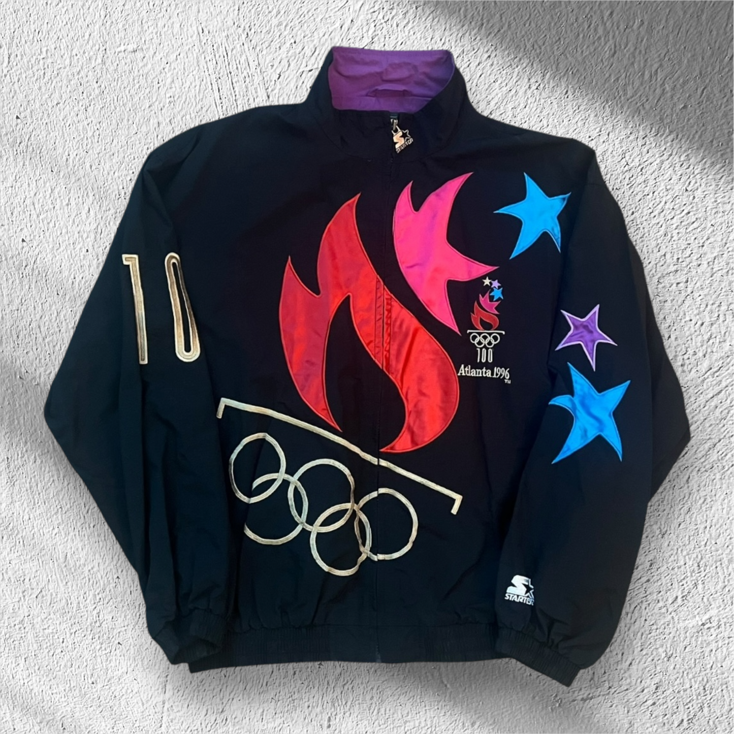 Vintage 1996 USA Olympics Starter Windbreaker Centennial Park – Large