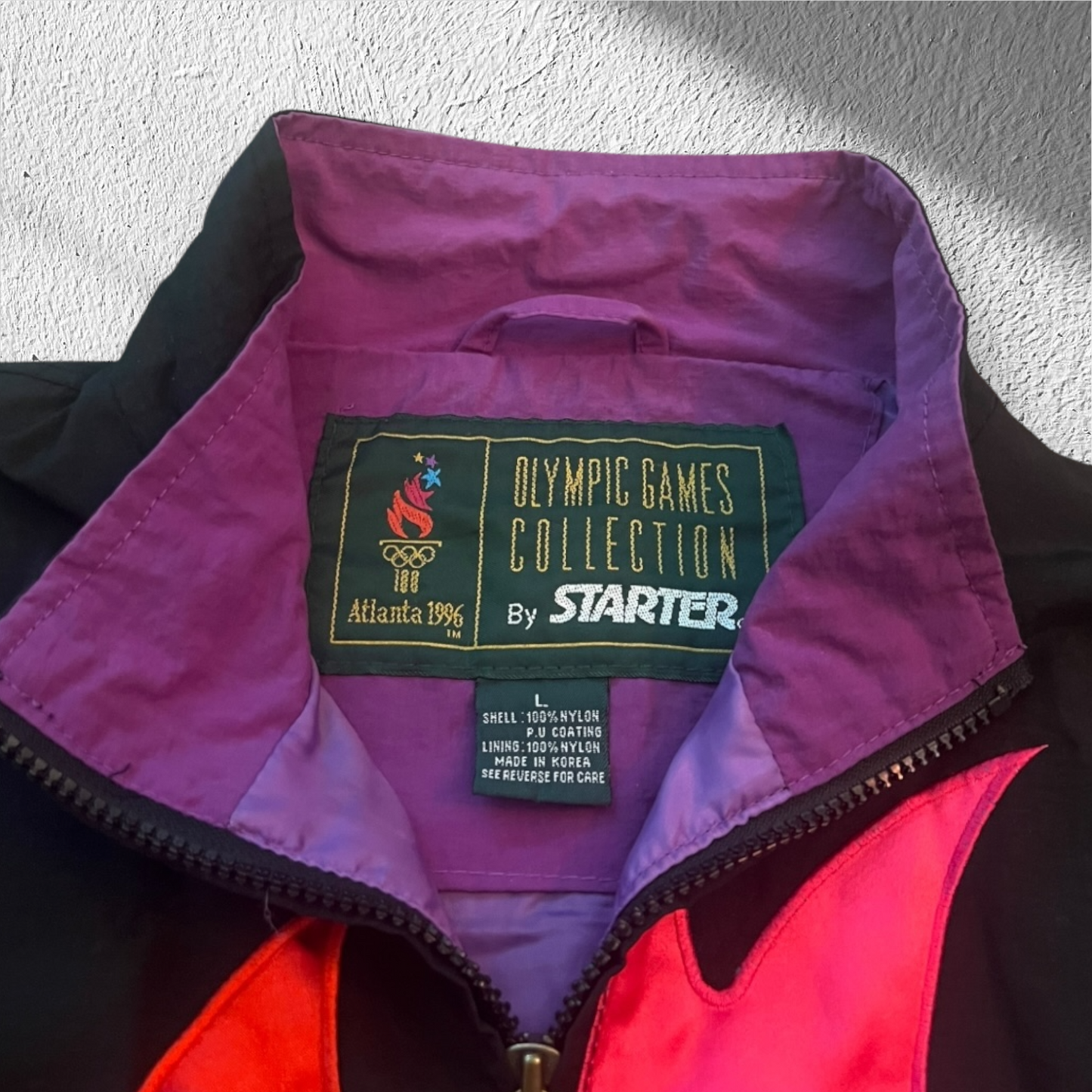 Vintage 1996 USA Olympics Starter Windbreaker Centennial Park – Large