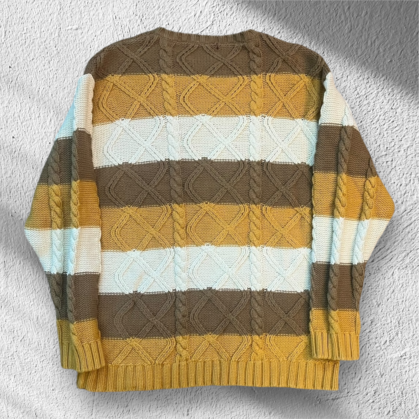 Vintage Polo Ralph Lauren Striped Ribbed Knit Sweater – Fits Large