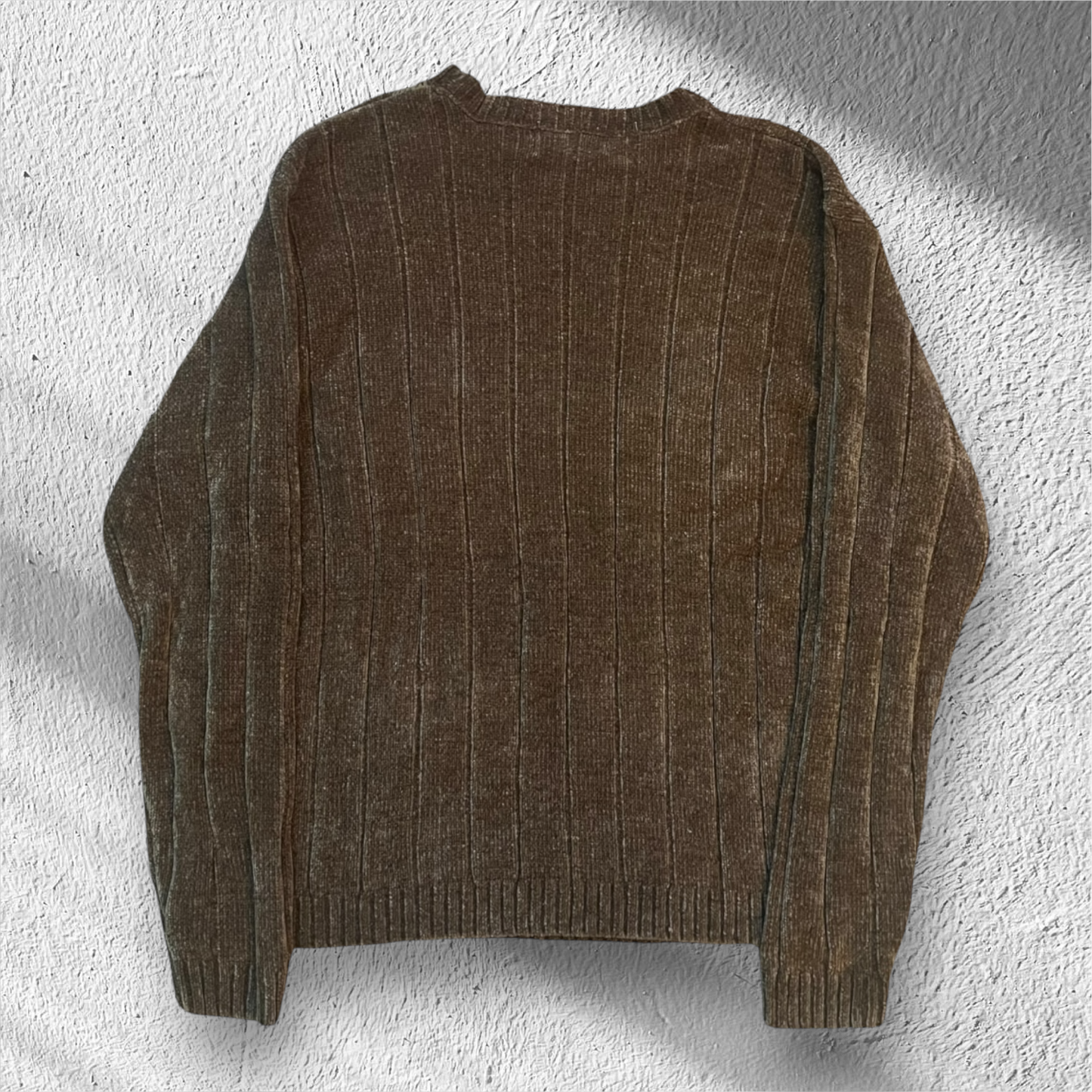 Vintage Bill Blass Ribbed Brown Knit Sweater – XL