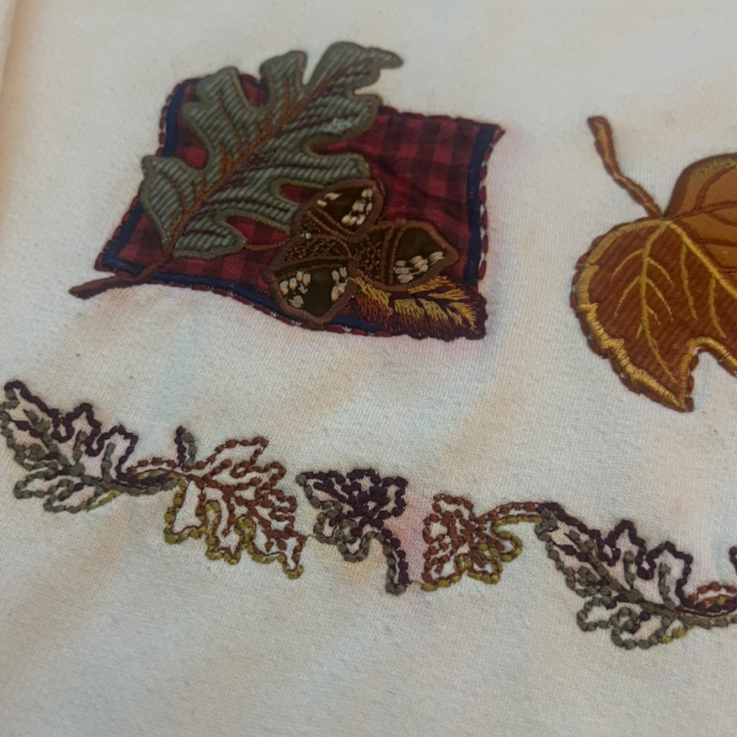 Vintage 90s Bobbie Brooks Autumn Leaves Fall Graphic Sweatshirt – Medium