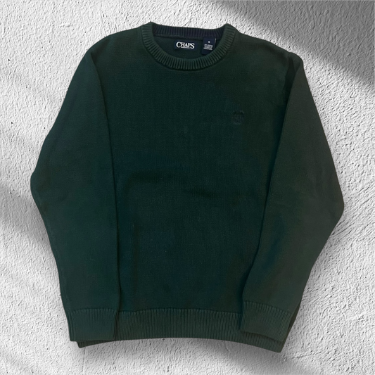 Vintage Chaps Ralph Lauren Green Knit Sweater – Medium