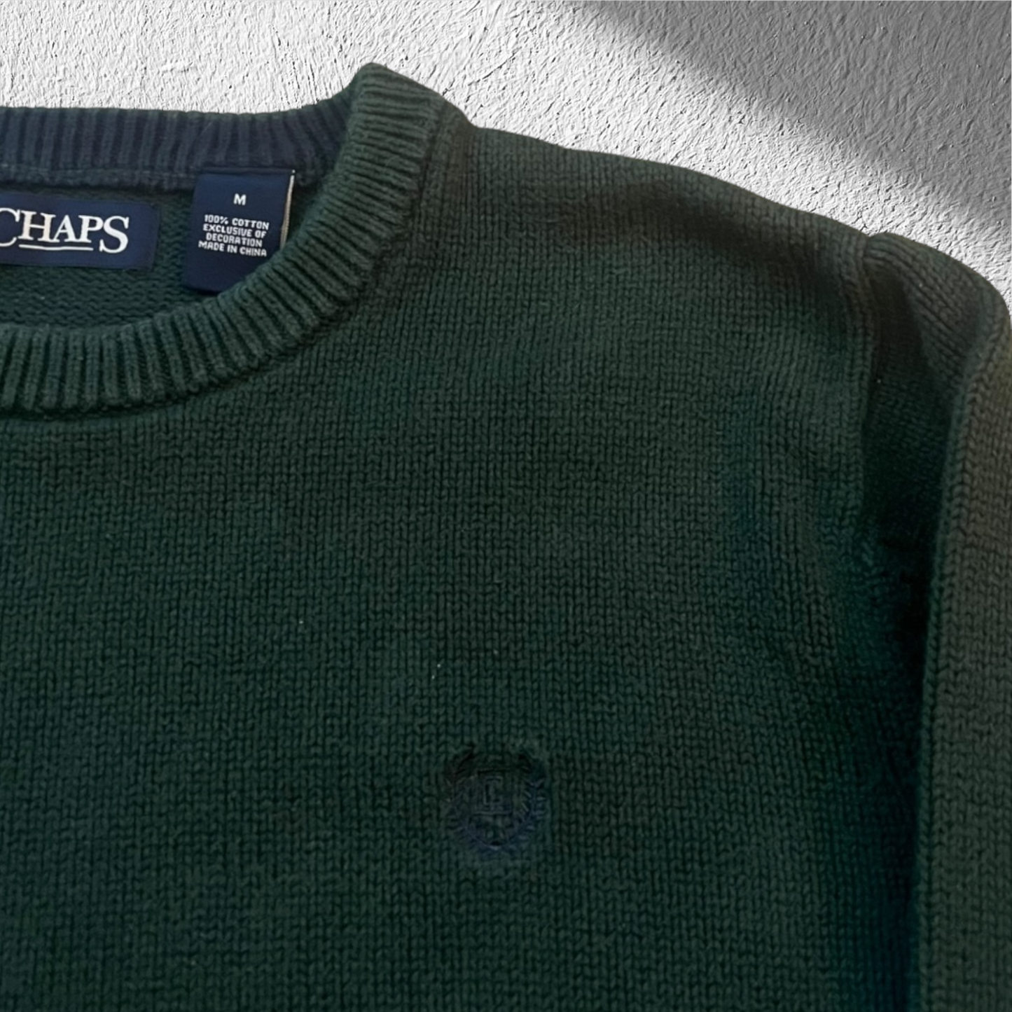 Vintage Chaps Ralph Lauren Green Knit Sweater – Medium