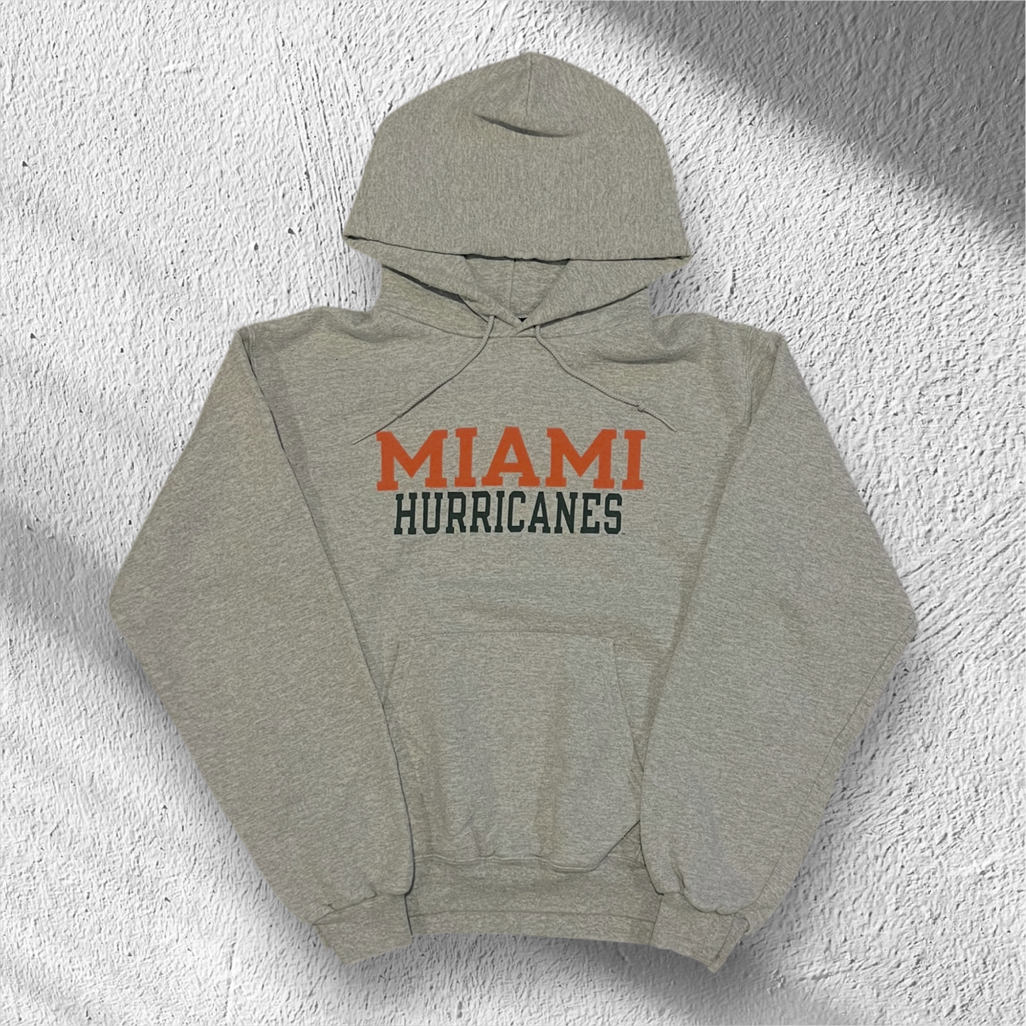 Vintage Miami Hurricanes Gray Champion Hoodie – Size Small