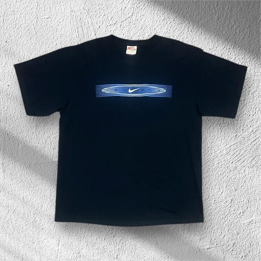 Vintage 90s Nike Swoosh Box Logo Graphic Shirt XL