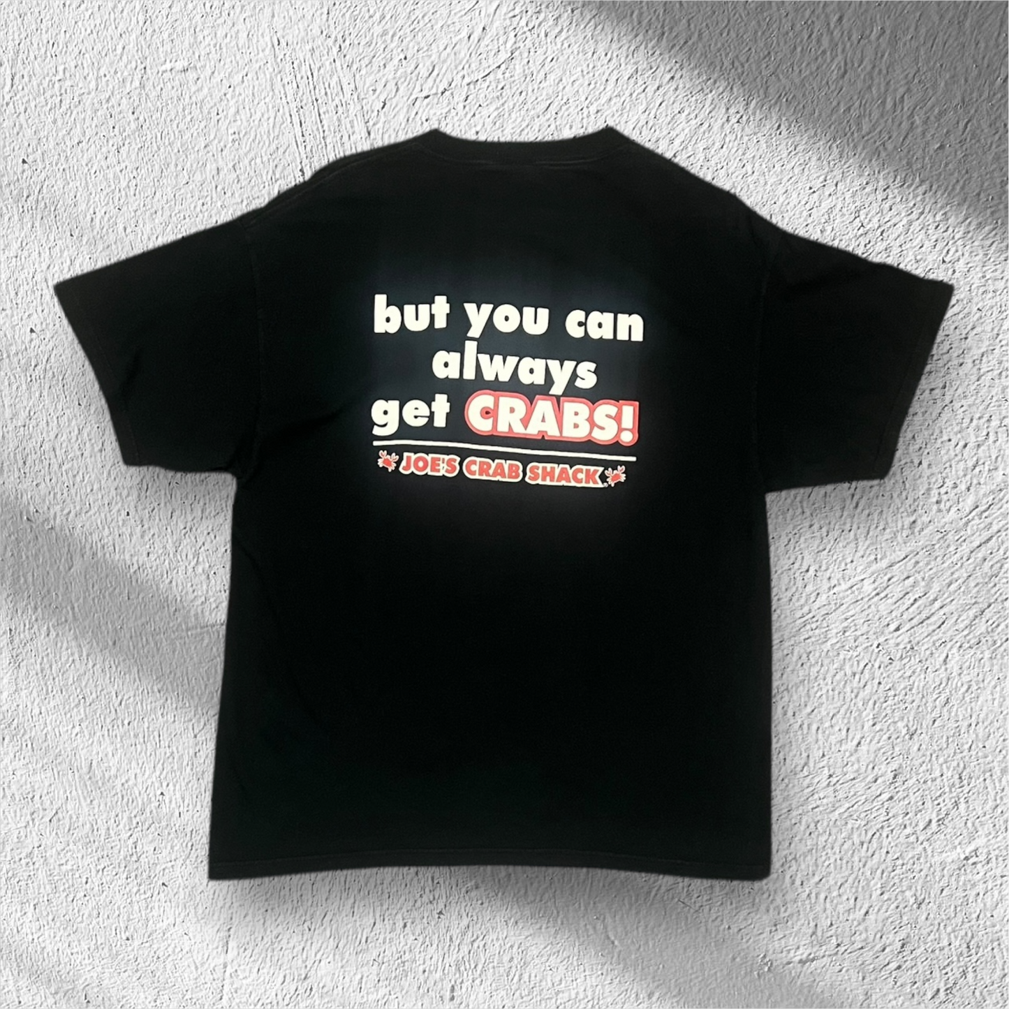 Vintage 2000s Joe’s Crab Shack Funny Graphic T-Shirt Size Large Black