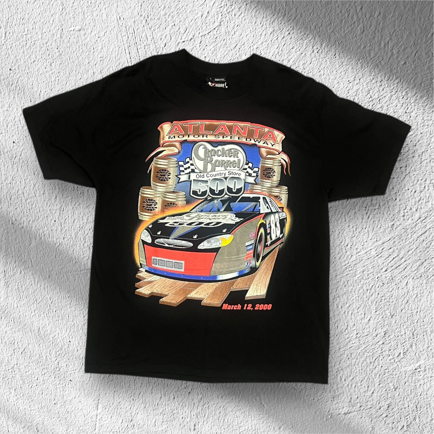 Vintage 2000 Atlanta Motor Speedway Cracker Barrel 500 Shirt (Large)