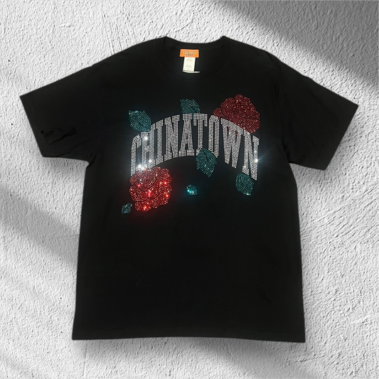Chinatown Market Rhinestone Rose Arc Tee Large