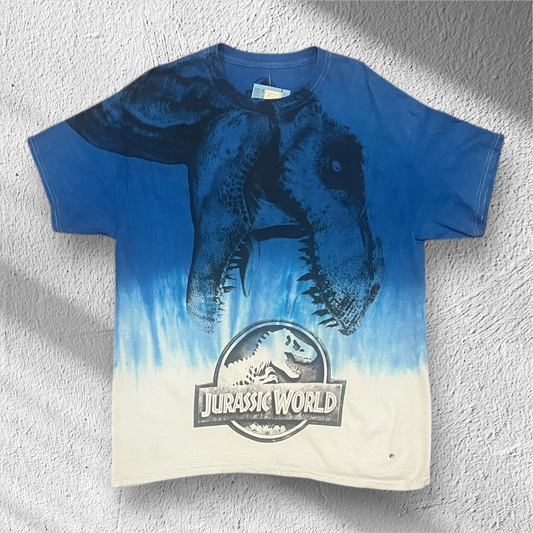 Jurassic Park Tie Dye All Over Print Graphic Shirt – Large