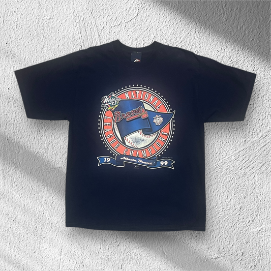 Vintage 1999 Atlanta Braves National League Champions Shirt Large