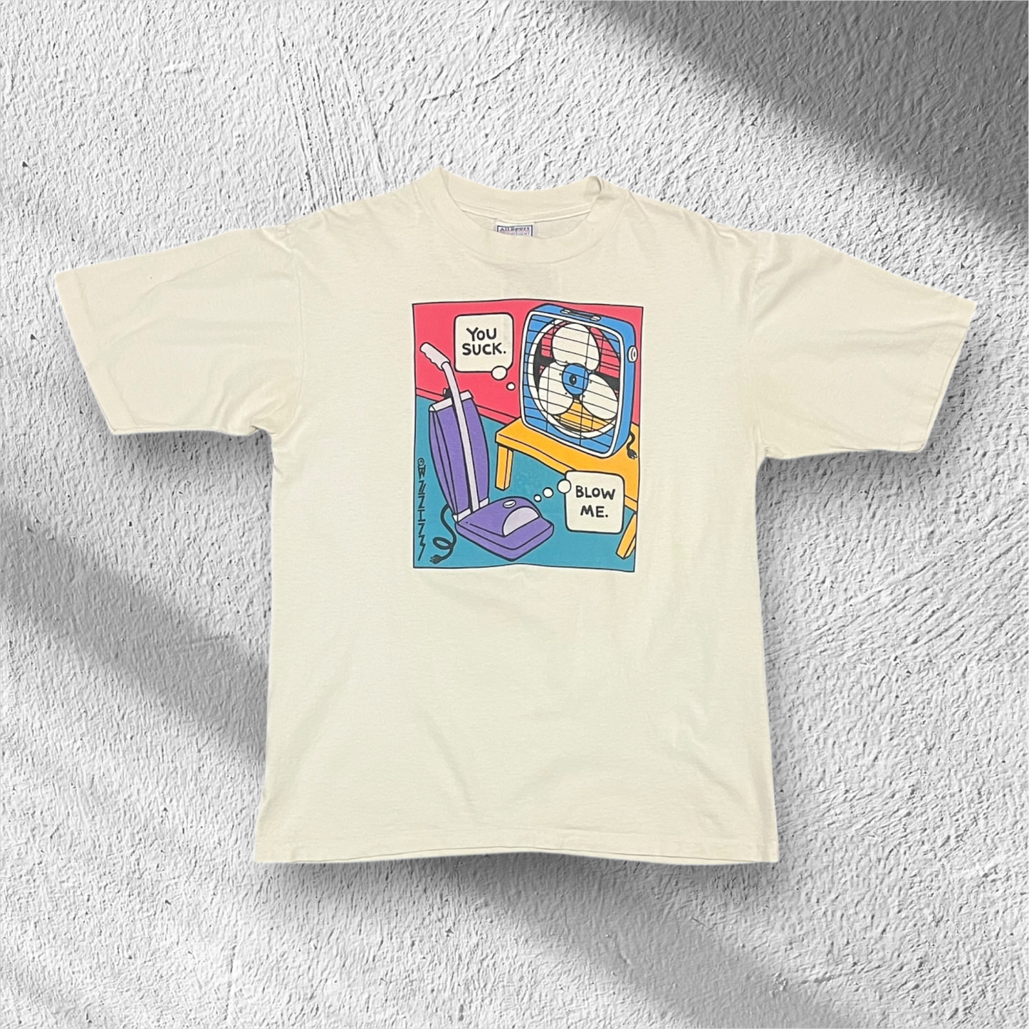 Vintage 90s “You Suck Blow Me” Pop Art Graphic Shirt – Large