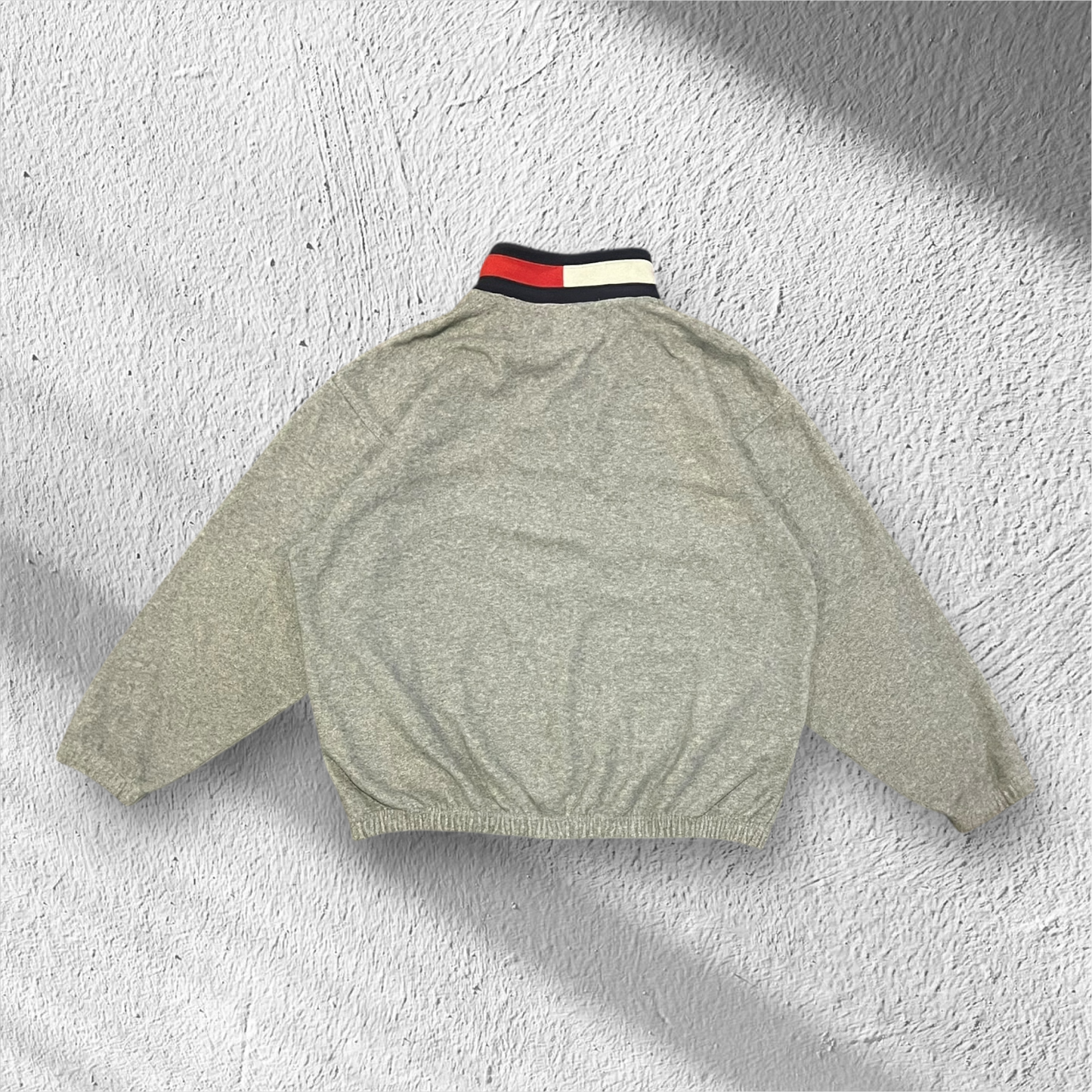 Vintage 90s Tommy Hilfiger Gray Fleece Quarter Zip XL