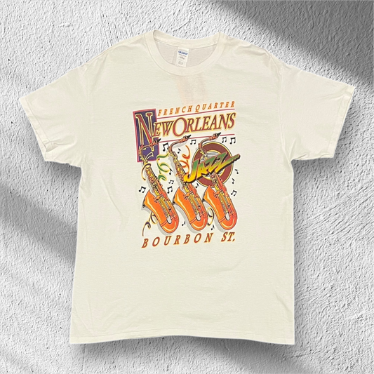 Vintage New Orleans Jazz Bourbon Street Shirt Large