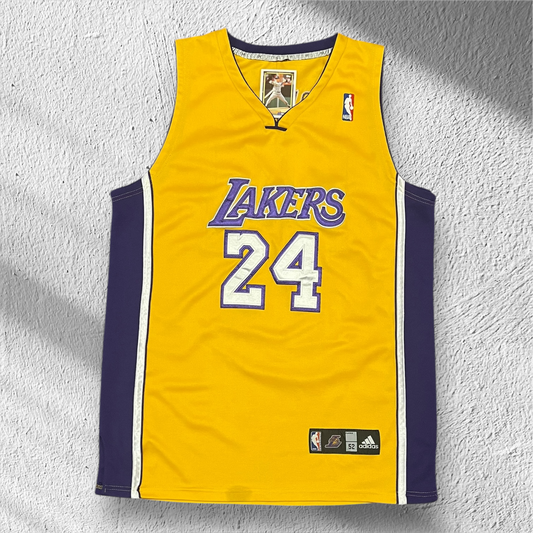 Kobe Bryant #24 Los Angeles Lakers Yellow Adidas Jersey – Size 52 (XL)