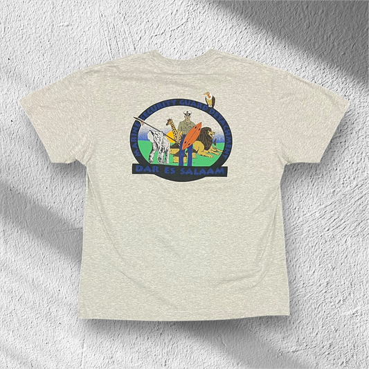 Vintage 90s Dar Es Salaam Tanzania Wildlife T‑Shirt – Size XL