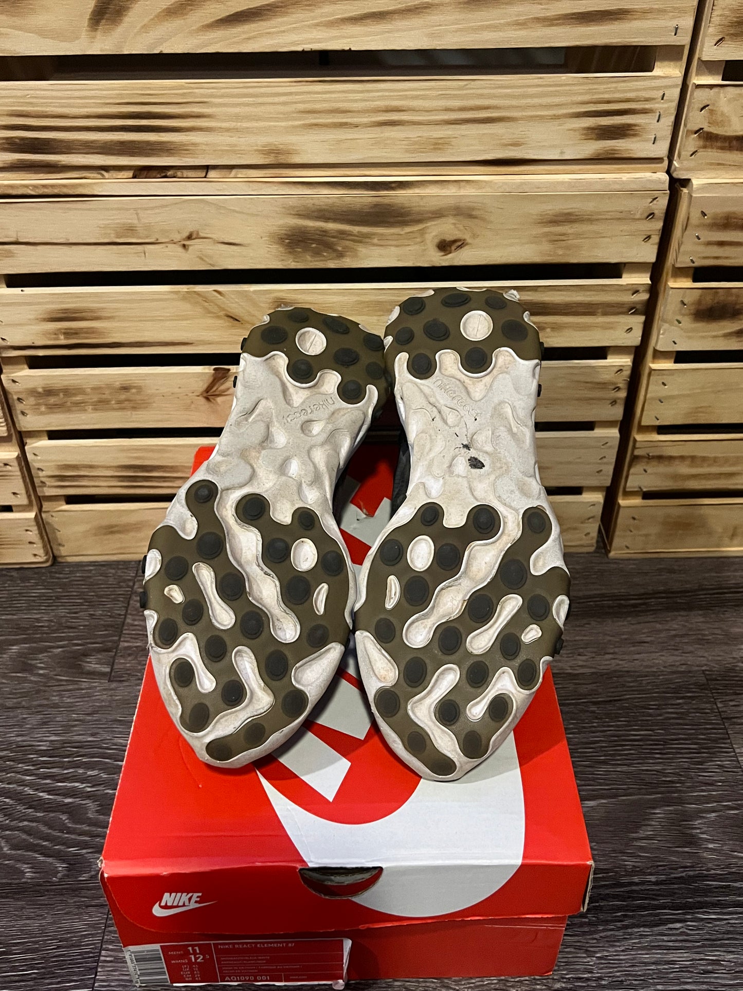 Nike React Element 87 Anthracite Black — Size 11