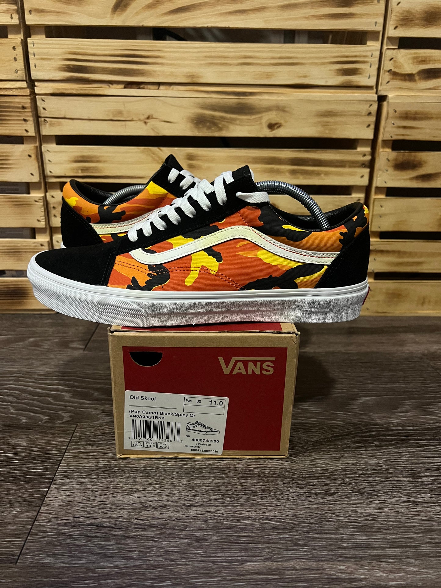 Vans Old Skool Pop Camo Spicy Orange | Size 11