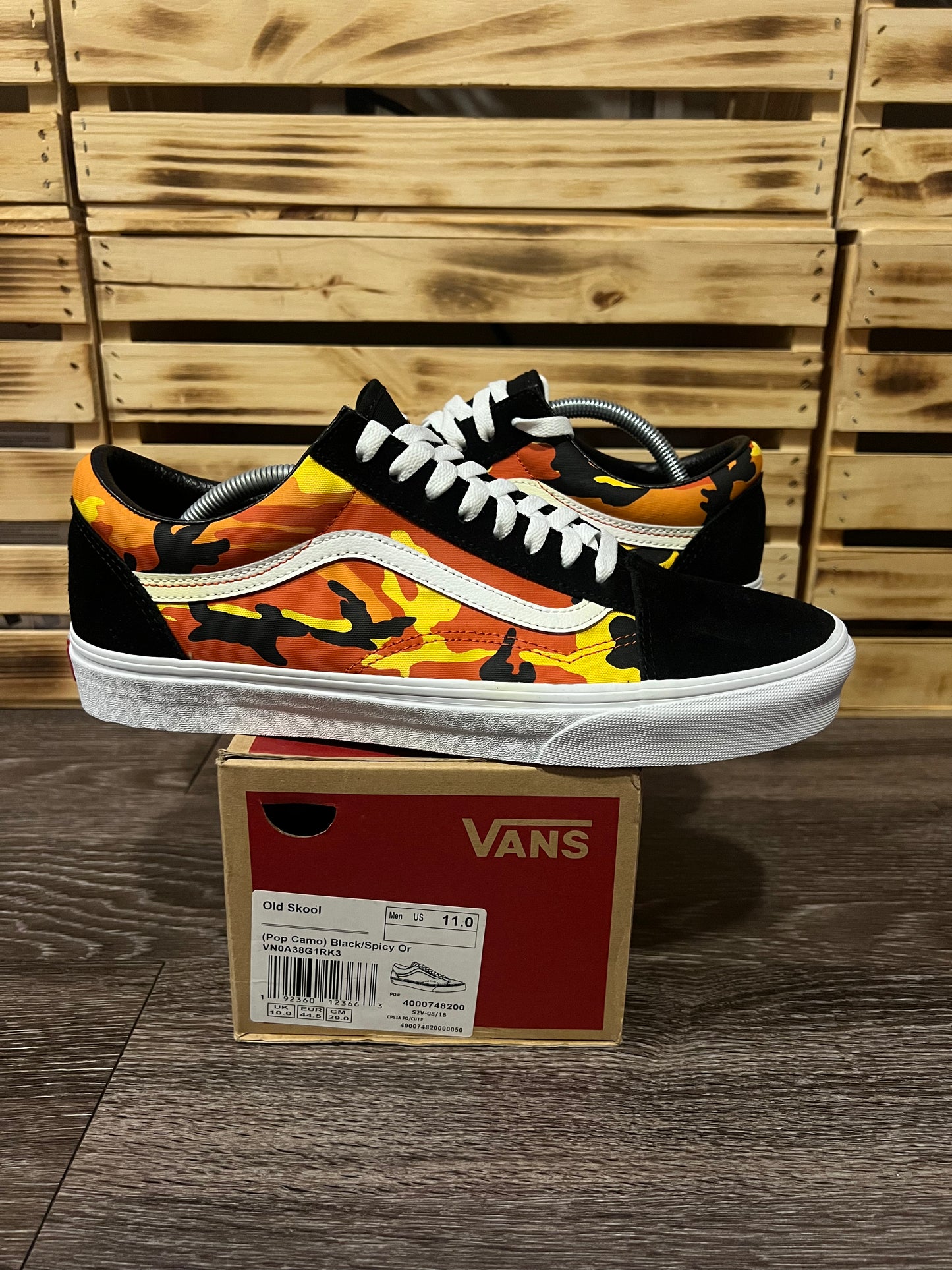 Vans Old Skool Pop Camo Spicy Orange | Size 11