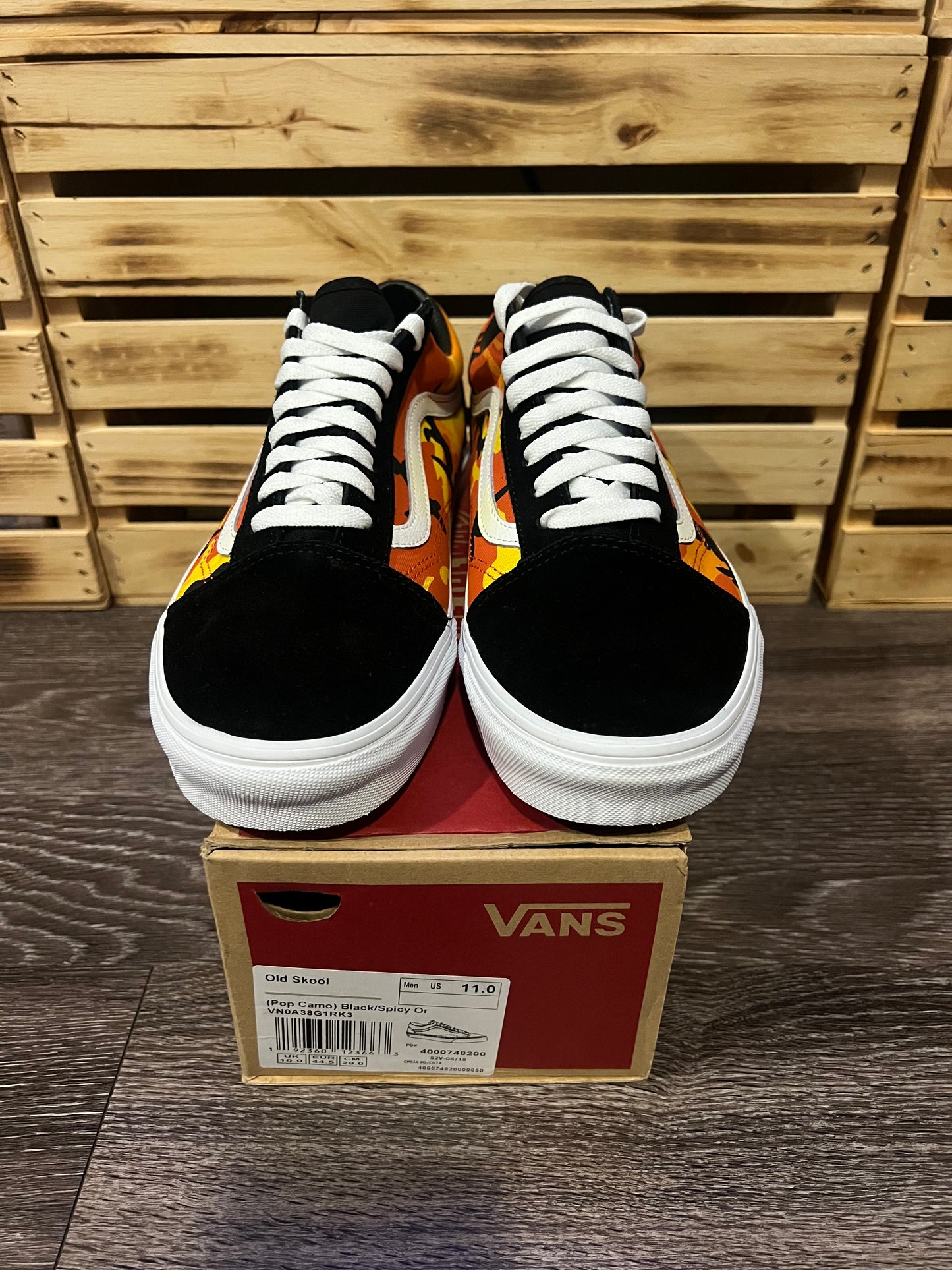 Vans Old Skool Pop Camo Spicy Orange | Size 11