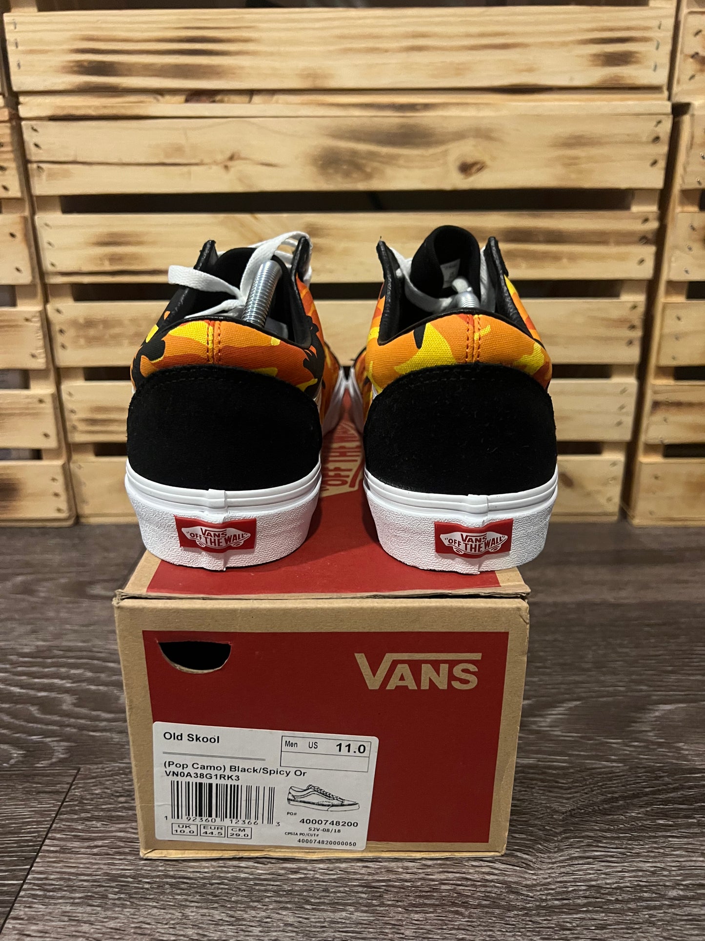 Vans Old Skool Pop Camo Spicy Orange | Size 11