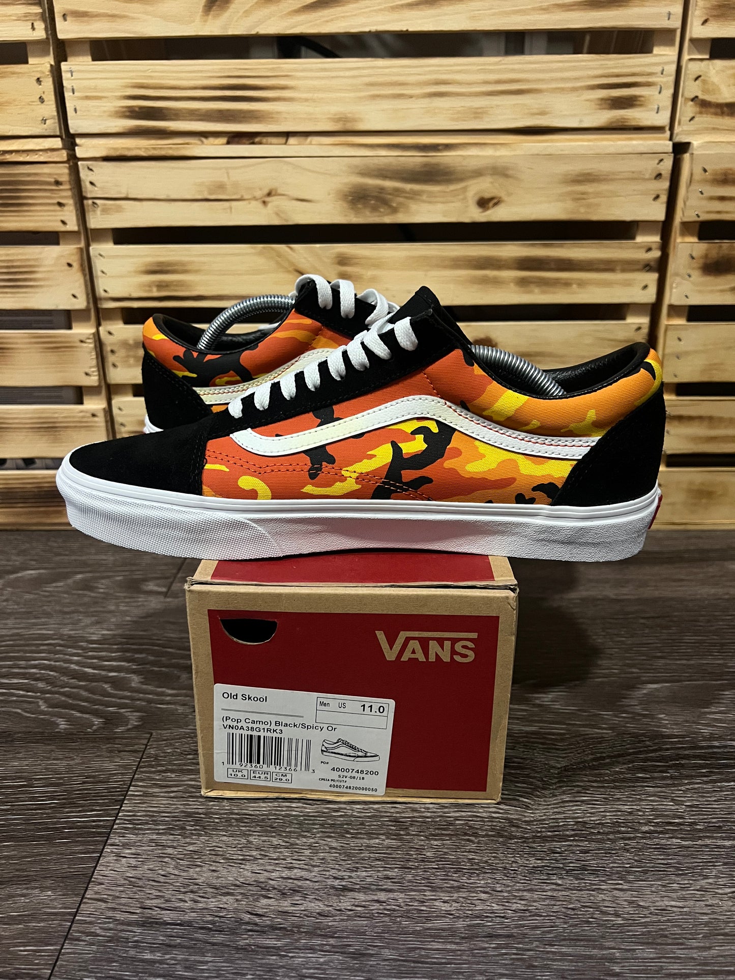 Vans Old Skool Pop Camo Spicy Orange | Size 11