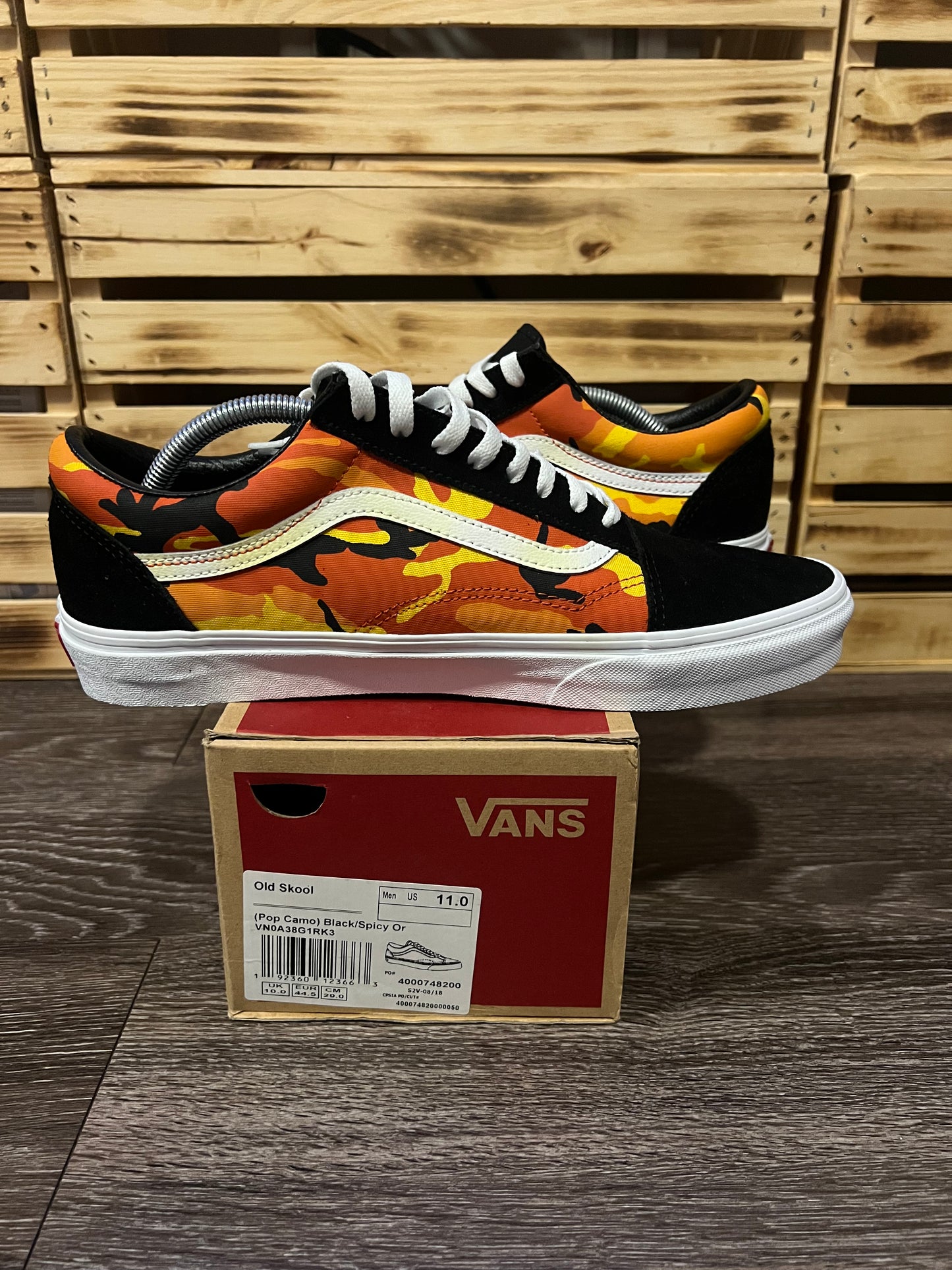 Vans Old Skool Pop Camo Spicy Orange | Size 11