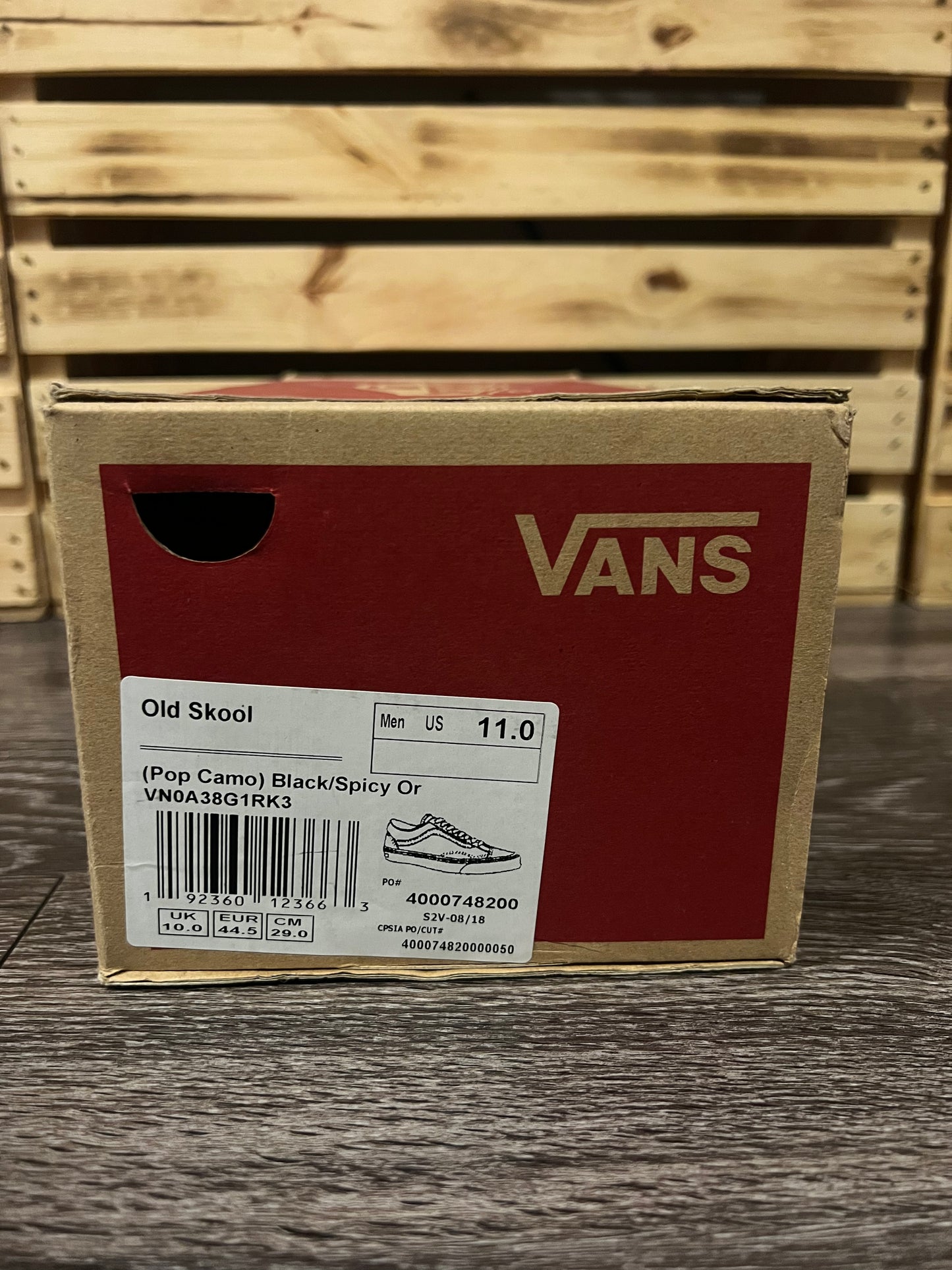 Vans Old Skool Pop Camo Spicy Orange | Size 11
