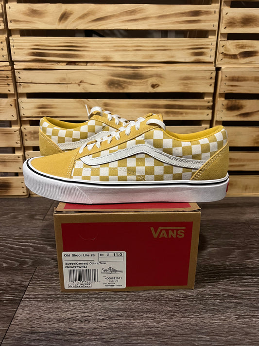 Vans Old Skool Lite “Off The Wall” Ochre Yellow Checkerboard Size 11