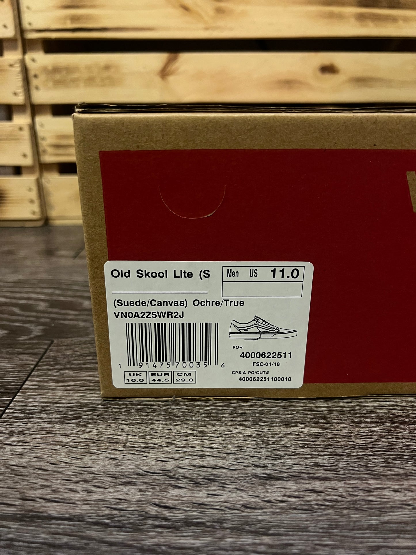 Vans Old Skool Lite “Off The Wall” Ochre Yellow Checkerboard Size 11