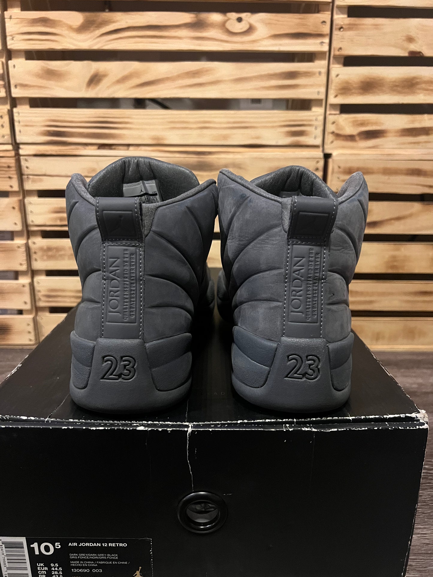Air Jordan Retro 12 PSNY Dark Grey Size 10.5 130690-003