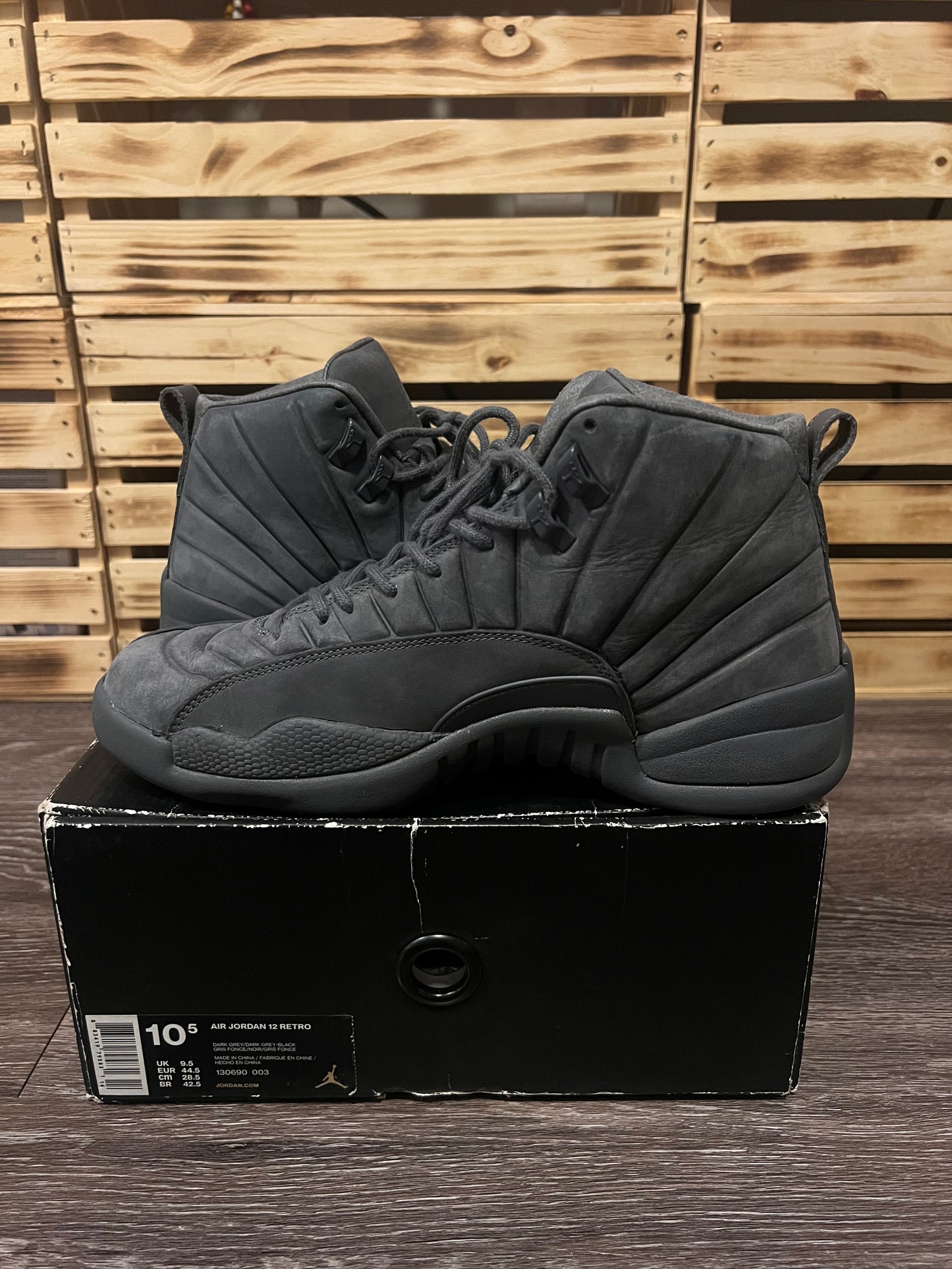 Air Jordan Retro 12 PSNY Dark Grey Size 10.5 130690-003