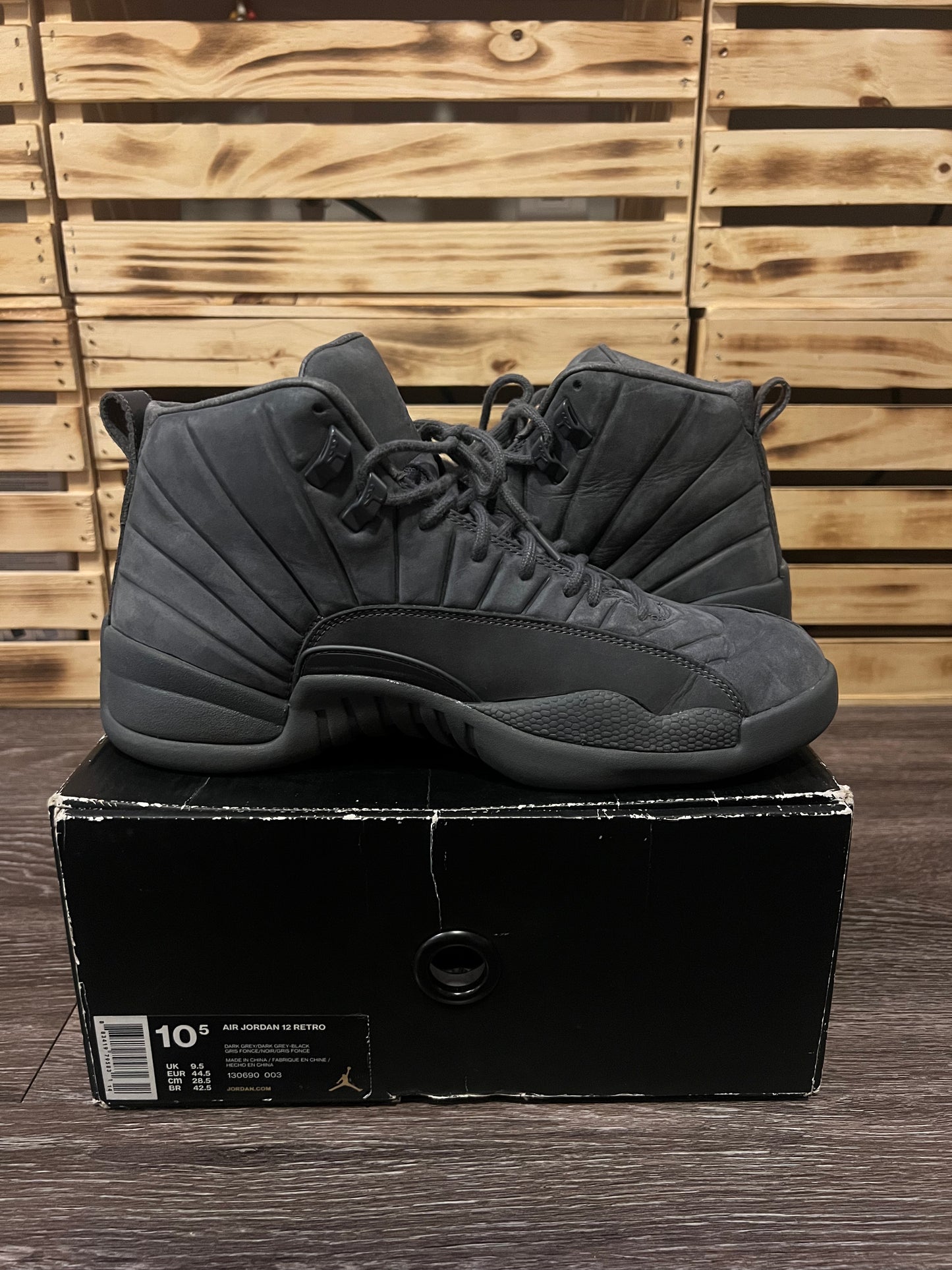 Air Jordan Retro 12 PSNY Dark Grey Size 10.5 130690-003