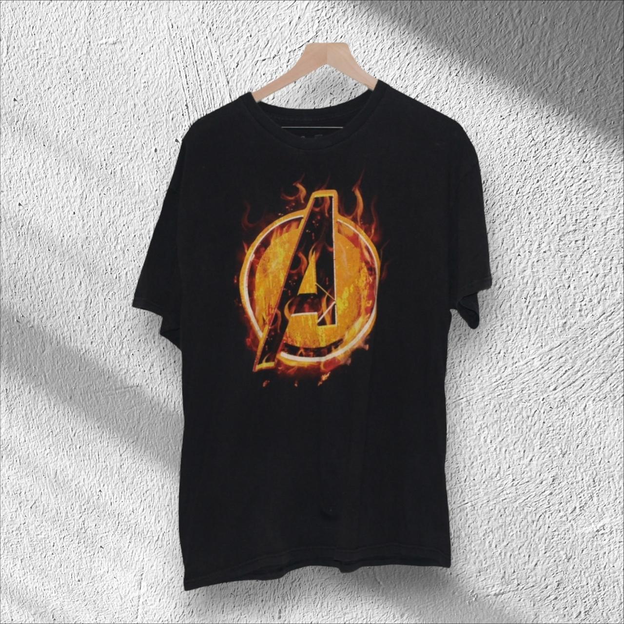 Marvel Avengers Assemble Flame Logo Shirt XL