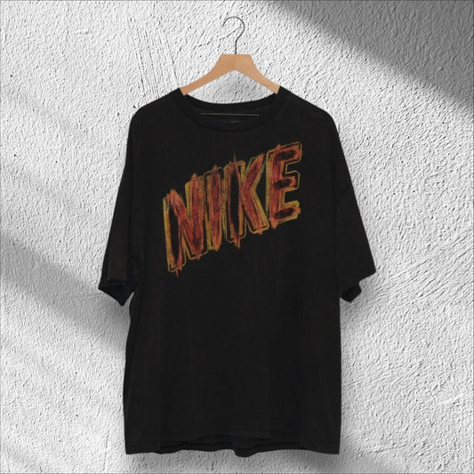 Nike Black & Orange Graphic Shirt