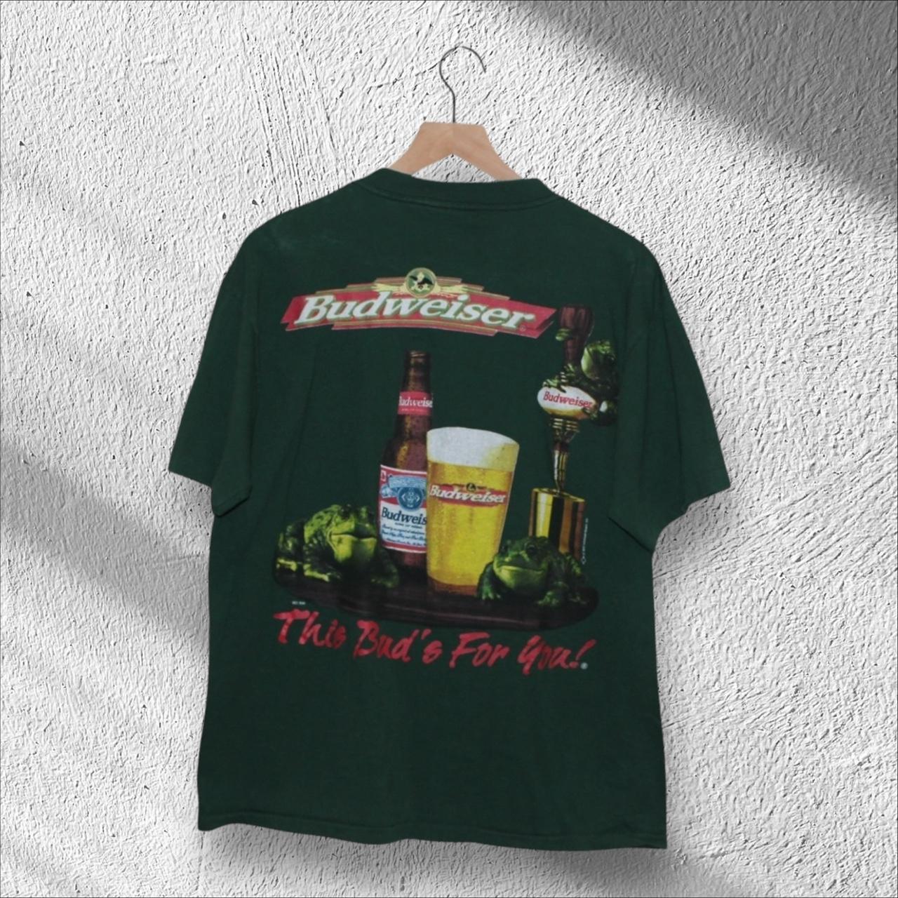 Vintage Budweiser King of Beers Frog Shirt Large